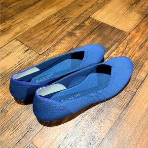 Blue Round toe Rothy’s flats